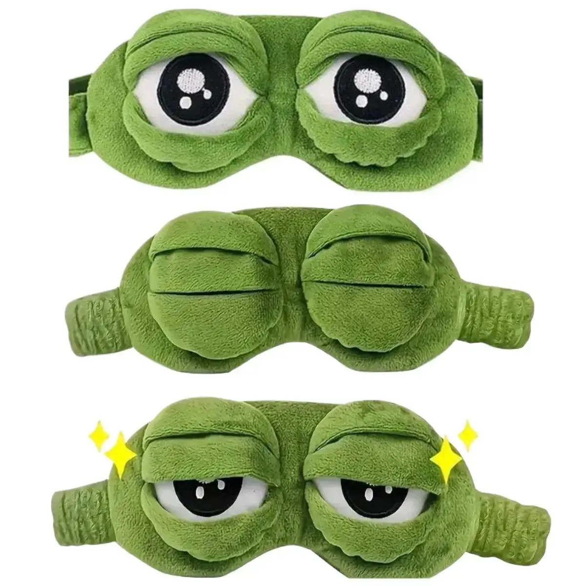 [Clearance Sale]3D Frog Eye Mask, 9cm Cotton+Plush Soft Cute 3D Shaping Cartoon Eyeshade, Hypoallergenic Adjustable Strap Portable Blindfold for Travel, Whimsical Adults Gifts