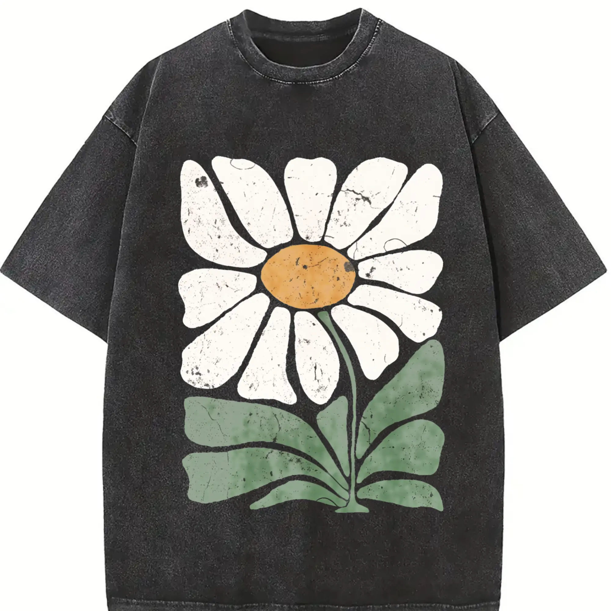 Women's Classic Vintage Print Soft Cotton Short-Sleeve T-Shirt - Round Neck, Relaxed Regular Fit, Breathable Streetwear Couple-Ready Tee, Cold Wash, Hand Wash Only, Machine Washable for Daily Casual Wear Tops Womenswear