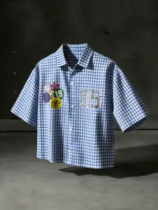 Men's Short Gingham Print Checkered Sleeveless Shirt, Fashion Classic Casual Top for Daily Wear, Versatile Stylish Fitted Design with Comfortable Fit