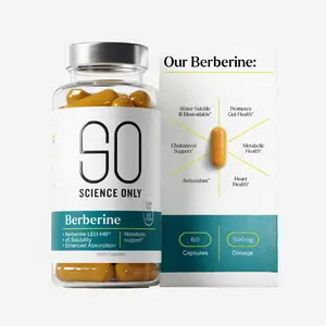 SO Science Only Berberine LEO-HB. Water Soluble and Bioavailable. 60 capsules x 500 mg.