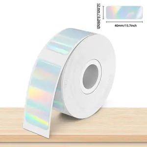 D30 Thermal Labels, Direct Thermal Sticker, 12x40mm Laser Adhesive Paper Roll, Compatible with P15 D35 P11 Hp4 Printers, 165 Labels Per Roll, Christmas Gift Tags