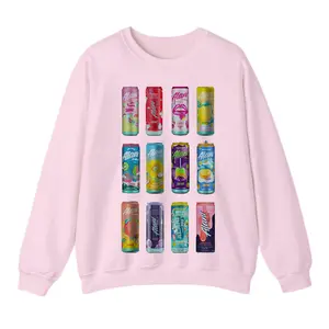 Alani Nu Energy Drink Sweatshirt, Graphic Pullover Cotton Top for Women, Comfy Casual Streetwear with Soft Fabric, Womenswear Top Long Sleeve Crewneck