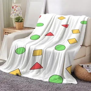 Anime Classice Cute Pattern C-Crayon S-Shin-chan Throw Unisex Flannel Blanket Designed for Sofa, Bed and Office Use, Warm Yet Lightweight for Everyday Comfort, Easy to Use and Store, Available in Multiple Sizes, a Practical Gift Choice for Family Friends