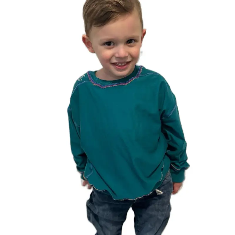 LONG SLEEVE TRAINING TEE - Peacock