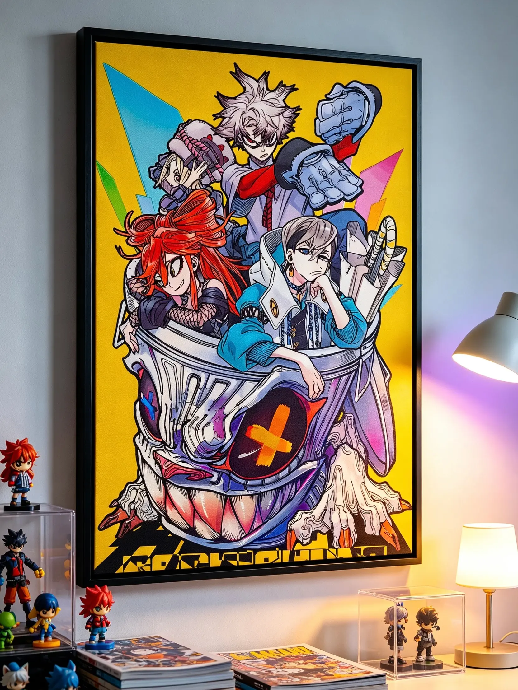 Gachiakuta Riyo Rudo Enjin Zanka Akuta Team Anime Unframed Canvas Poster - Satin Finish Wall Art, Japanese Otaku Room Decor, Bedroom Gift for Fans