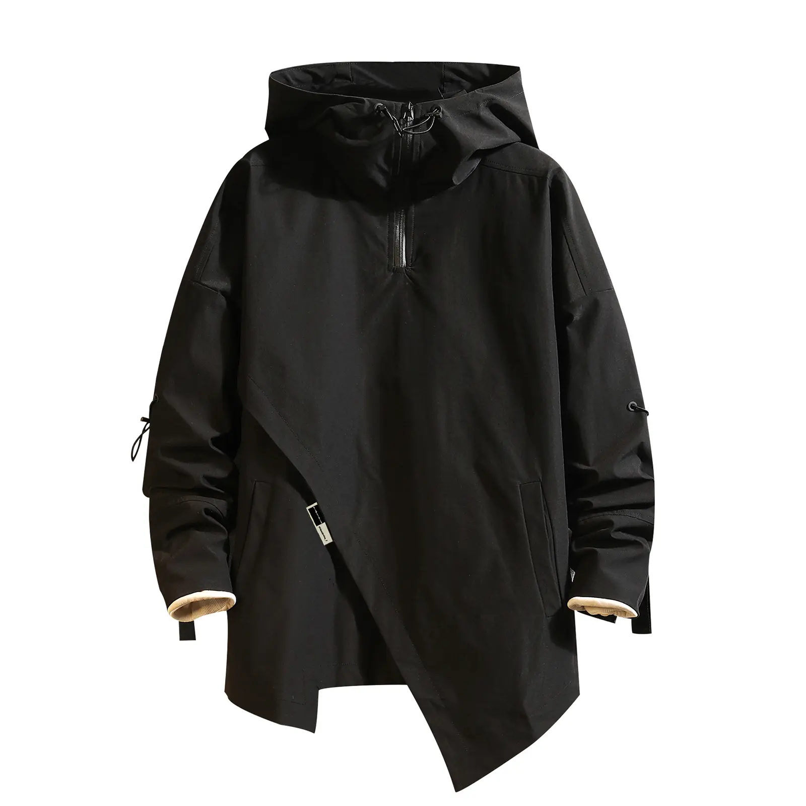 GURUNVANI Men's Stand Collar Patchwork Lightweight Windbreaker - Menswear Zipper Jacket, Casual Layer, Winter Coat Outerwear Sweatshirt