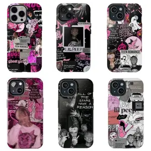 Rapper Lil Peep Collage Phone Cases Tough Phone Case Compatible for iPhone 16/15/14/13/12/11/17 ProMax Plus for Samsung phones, suitable for both men and women, an excellent choice for Halloween, Christmas and Thanksgiving.