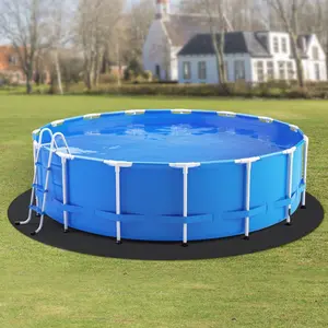 SummerWinsVEVOR 18ft Round Pool Liner Pad, Pool Liner Pad for Above Ground Swimming Pools, Pool-Mat Prevents Punctures, Recycled Geotextile Material Underlayment Pads, Extend Service Life, Above Ground Pool, Circular Shape, Extends Lifedealsforyoudays