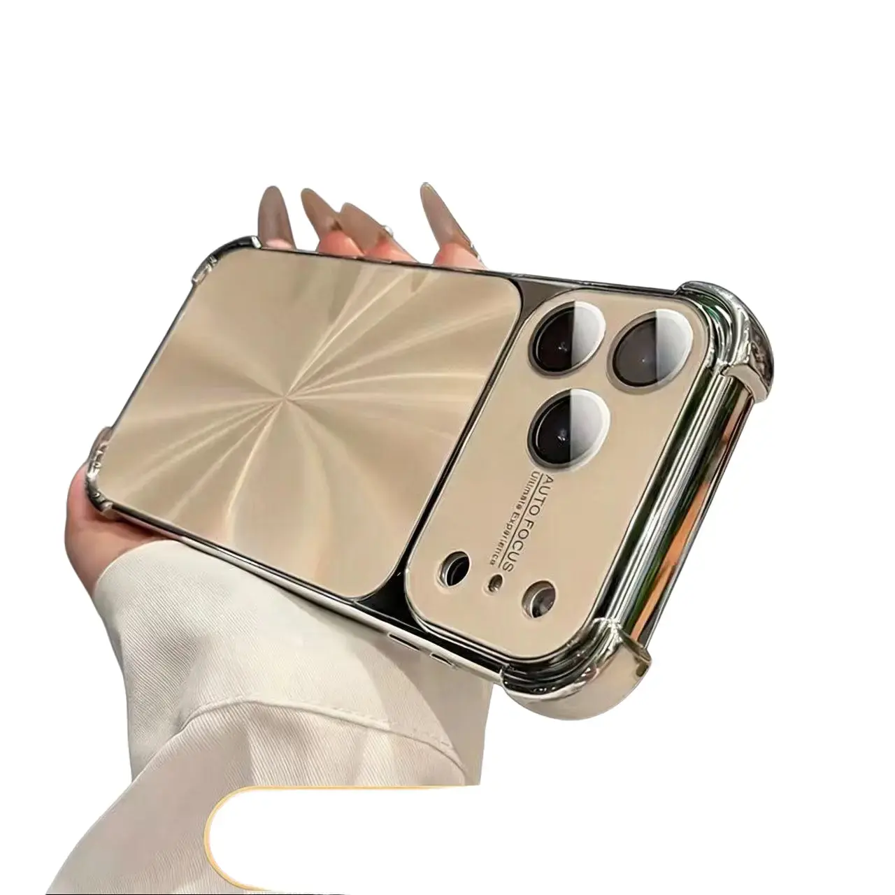 4-Corner Airbag CD Pattern Fashionable Personalized Protection Case for iPhone 13 Pro,14,15 Plus,16 Pro Max,17 Pro Max - Smartphone, Handheld, Cellphone Accessories