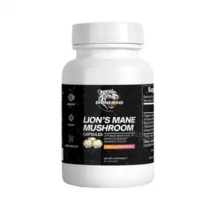 Divine Mind Lion's Mane Mushroom Capsules - Natural Health Supplement for Optimal Brain Function mushroom extract support focus Fitness Healthcare