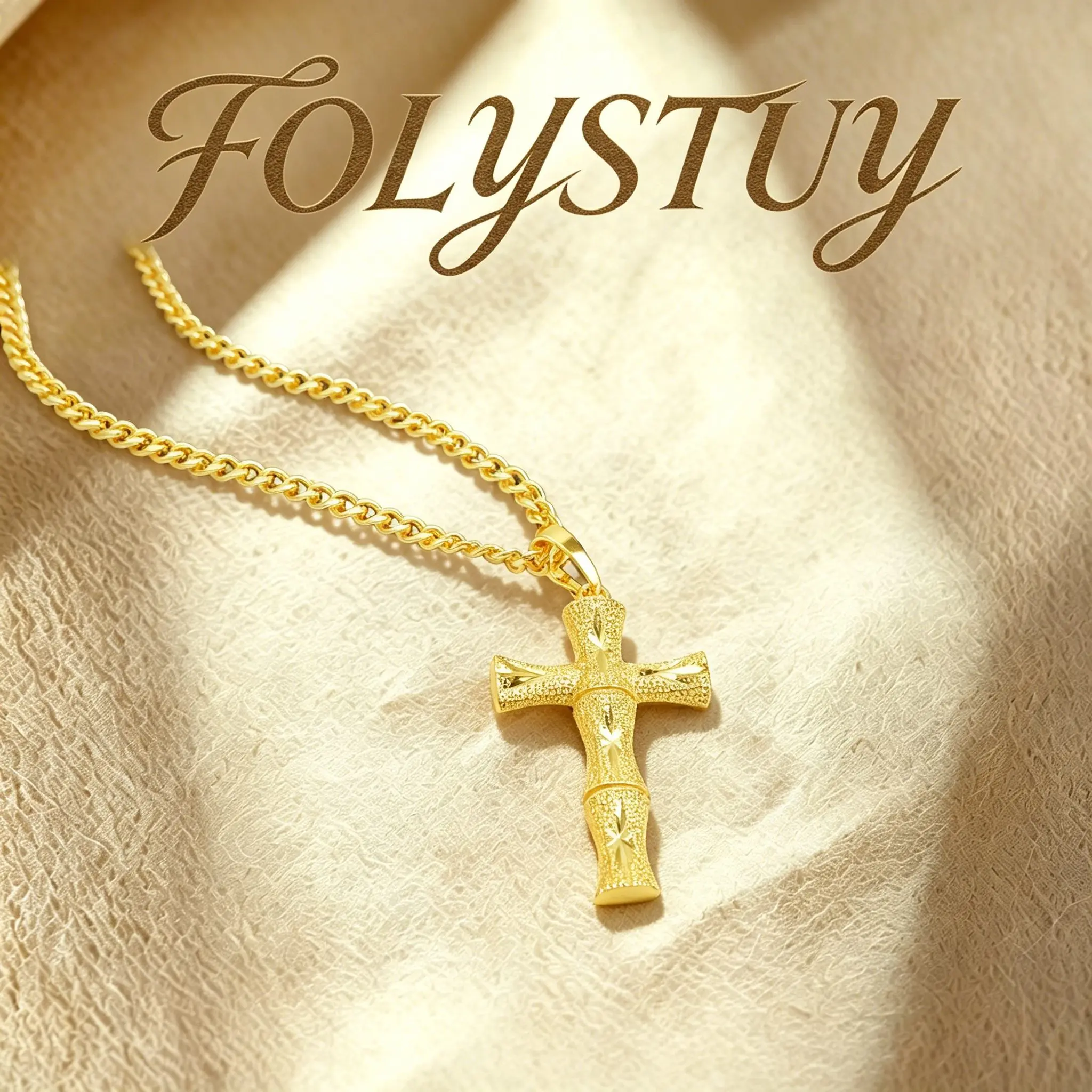 The Cuban necklace is 17.6 inches long. The pendant is 26mm wide and 52mm long. [FOLYSTUY(Y157)] Handmade large cross with Cuban chain. Necklace comes with M button. Suitable for both men and women.
