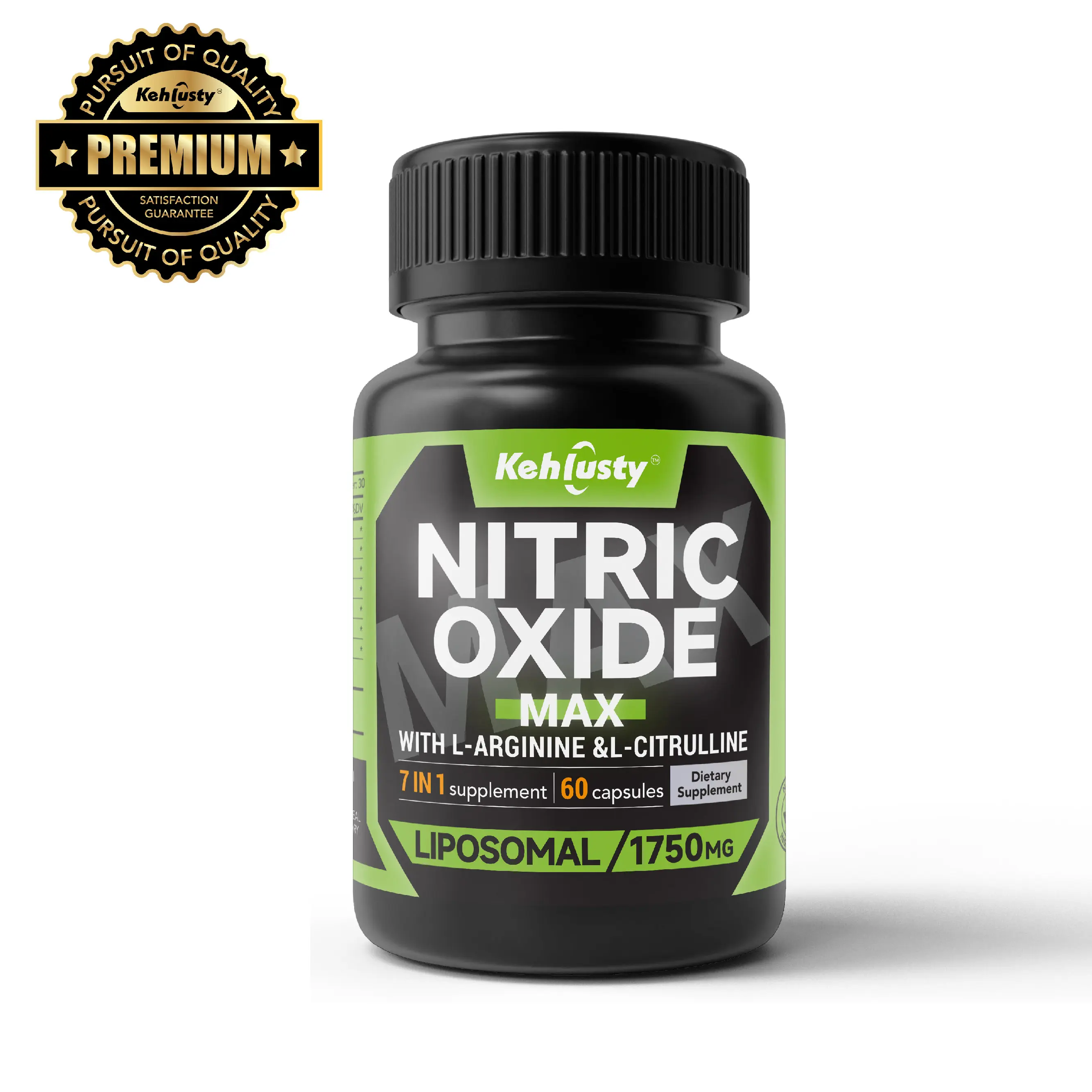 Lactose-Free Liposomal Nitric Oxide Healthcare Dietary Supplement - L-Citrulline, L-Arginine, Beet Root, 60 Vegetarian Capsules for Active Adults' Fitness Support