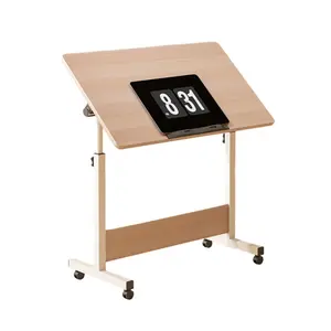【Christmas Gift】Small Foldable Height-Adjustable Mechanical Lift Standing Desk with Wheeled Base, Ergonomic Multi-Functional 360-Degree Rotatable Modern Style Mobile Portable Home Office Computer Workstation, Ergonomic Vertical Desks, Mechanical Lift Desk