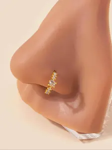 Clear CZ Nose Rings Hoop, Nose Piercing Jewelry for Women & Girls, Cartilage Earrings, Body Piercing Jewelry, Fashion Jewelry for Party, Daily Decor, High Quality Jewelry
