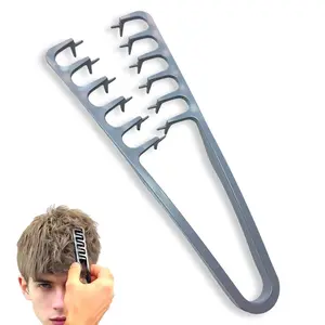 Volumizing Wide-Tooth Texture Comb, Men’s Hair Fluffy Styling Comb, Root Lifting and Volume Building Tool, Seam Bangs Grooming Comb, Gray Portable Daily Use Hair Accessory   texture comb volumizing comb