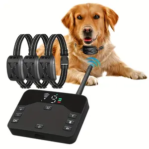 Wireless Dog Fence System/Receiver, 2 In 1 Wireless Fence&Training Collar, Remote Wireless Boundary Containment System, Dogs Training Collar Rechargeable Ultrasonic Barking Deterrent dog whistle for whistles repellent device barking stopper