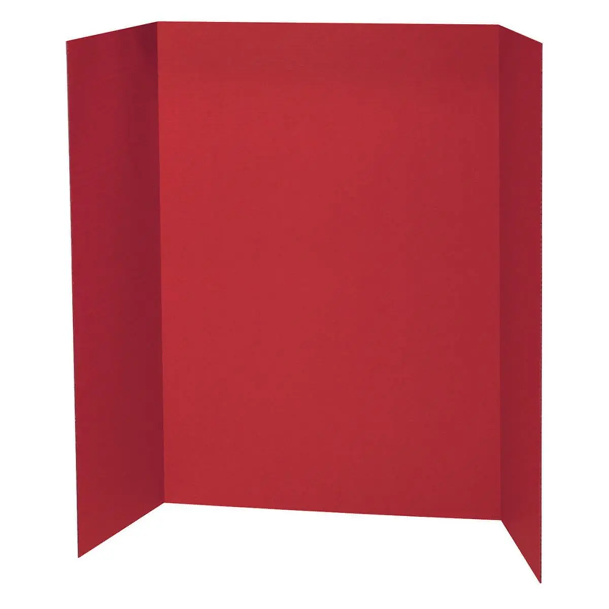 Pacon Tri-fold Corrugated Display Board for School Projects or Coaches' Displays, 48 x 36 in, Recyclable, Red, Pack of 6, Header, Desk Accessories, Office Desk Accessories, Trifold, Booths, Desk Organization, Corrugated Header
