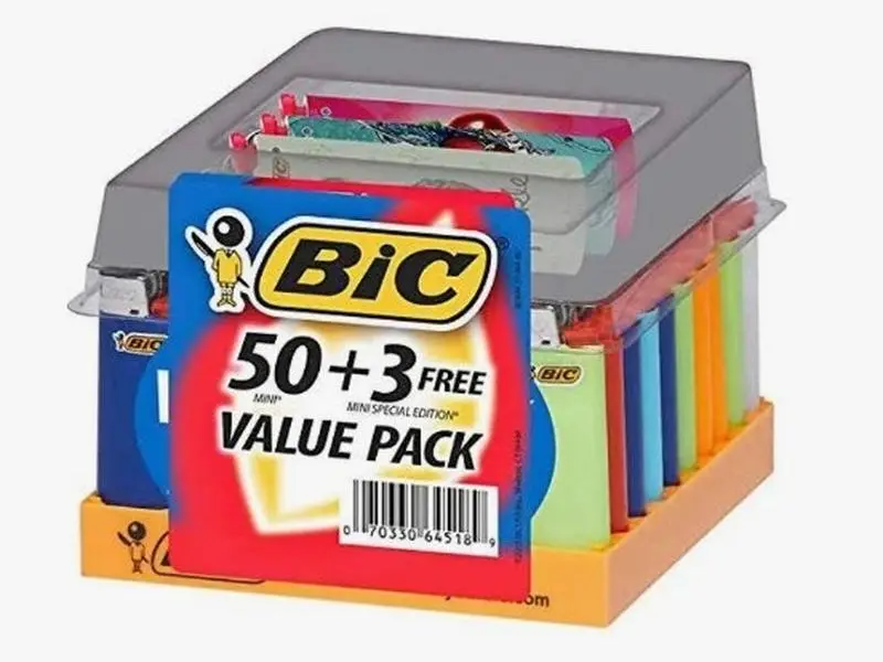 BIC Classic Lighters, 50-Count Lighter Accessories for Home Supplies, Home Accessories