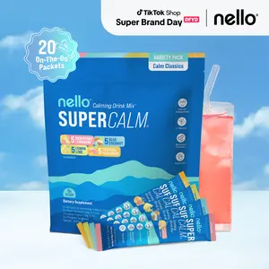 Nello Supercalm Variety Pack - Original Flavors - Calming Drink Mix Supplement with KSM-66 Ashwaghanda, Vitamin D3, Magnesium, & L-Theanine - Supports Cortisol Balance, Mood, & Sleep