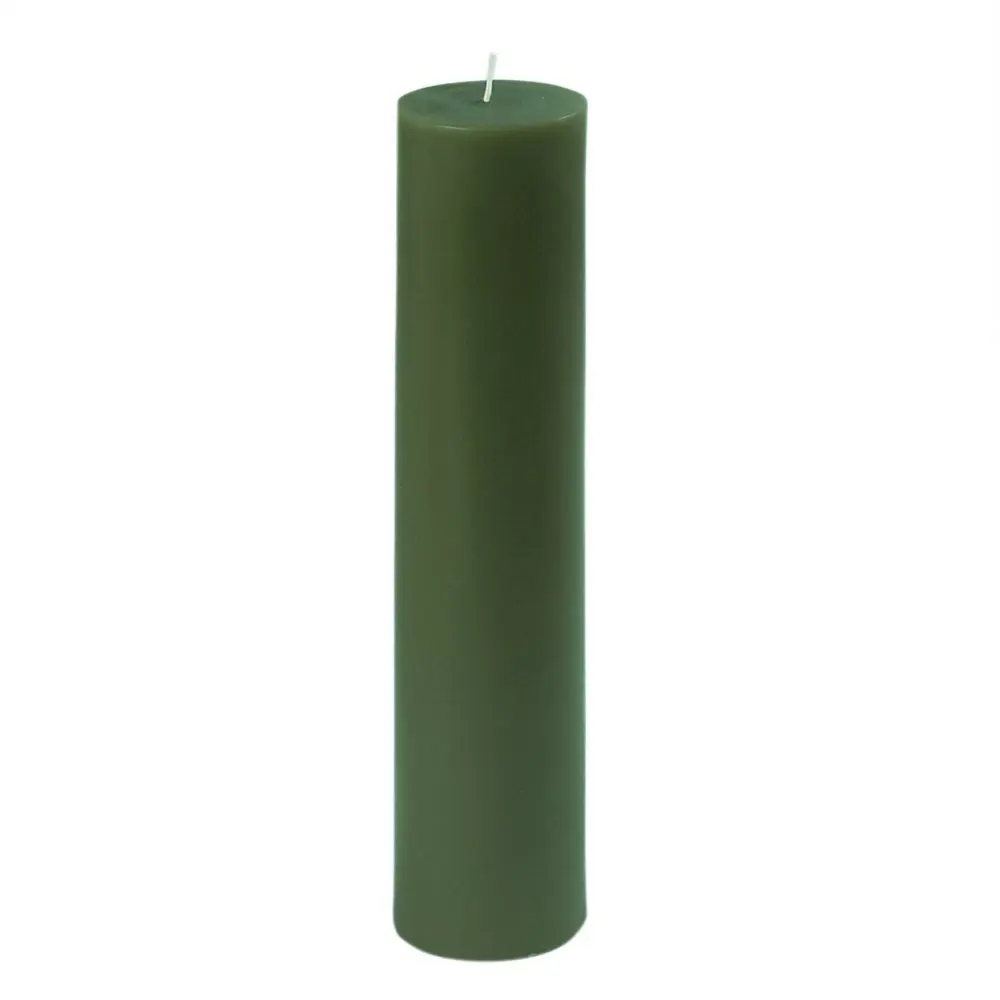 Hunter Green Pillar Candles - 2-Pack, 9 in, 100% Hand Poured, Romantic Home Decor Accent for All Rooms, Ideal Gift Option for Home Supplies