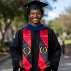 Black Heritage Graduation Stole, Custom Name Graduation Sash Class of 2026, African American Pride Senior Stole Gift