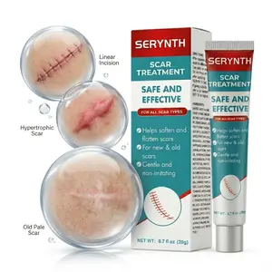 SERYNTH Scar Treatment Gel - Silicone Scar Cream for Surgical, C-Section, Burn, Acne & Keloid Scars - Clinically Tested to Flatten & Soften Old & New Scars - Gentle & Non-Irritating, 0.7 fl oz (20g)