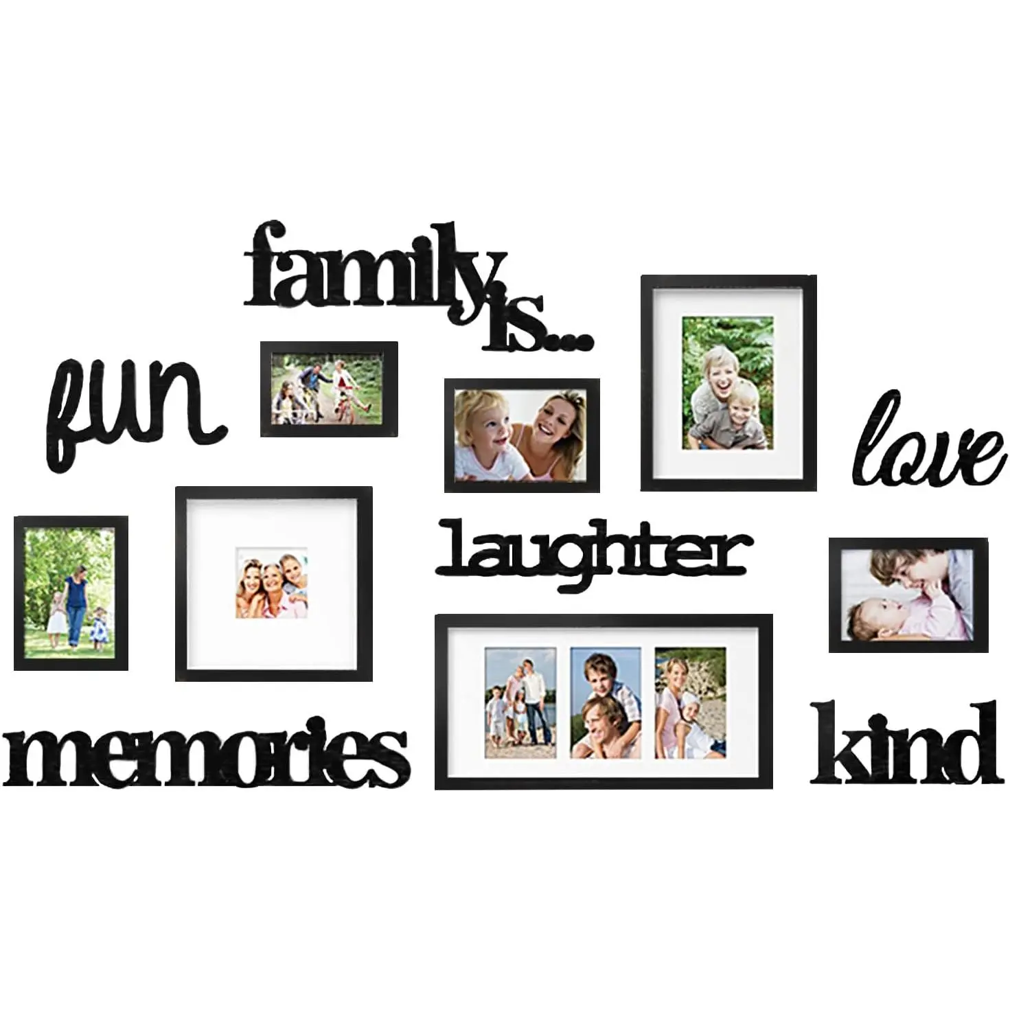 - Photo Frame | Plaque College Frame - Black Wall Decoration Combination - Black PVC Picture Frame Selfie Gallery Collage With Full Size Hanging Template  Wall Mounting Design