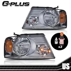 Fit For 2004-2008 Ford F150 Lincoln Mark LT Headlights Smoked Amber Replacement