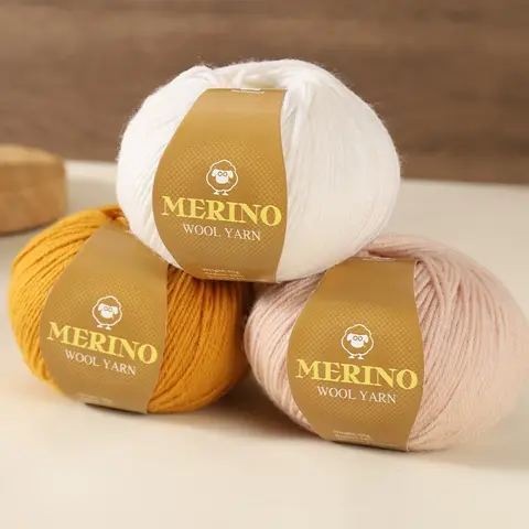 10 Pieces Merino Wool, 500g Each, Medium Weight, Hand-Dyed, Ideal for Knitting Sweaters, Scarves, Hats, Multiple Colors Available, Knitting Supplies