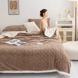 All-season Essential Thick Blanket for Home & Gifting Ultra-Soft & Warm Winter Fleece Machine Washable & Non-Shedding Solid，thermal blanket Colors in Multiple Sizes，colorful design， multifunctional gift，adventure time blanket