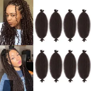 18 Inch Marley Twist Braiding Hair 8 Packs Cuban Twist Hair for Black Women Kinky Twist Hair Extensions(18 Inch,8Pack,#4)
