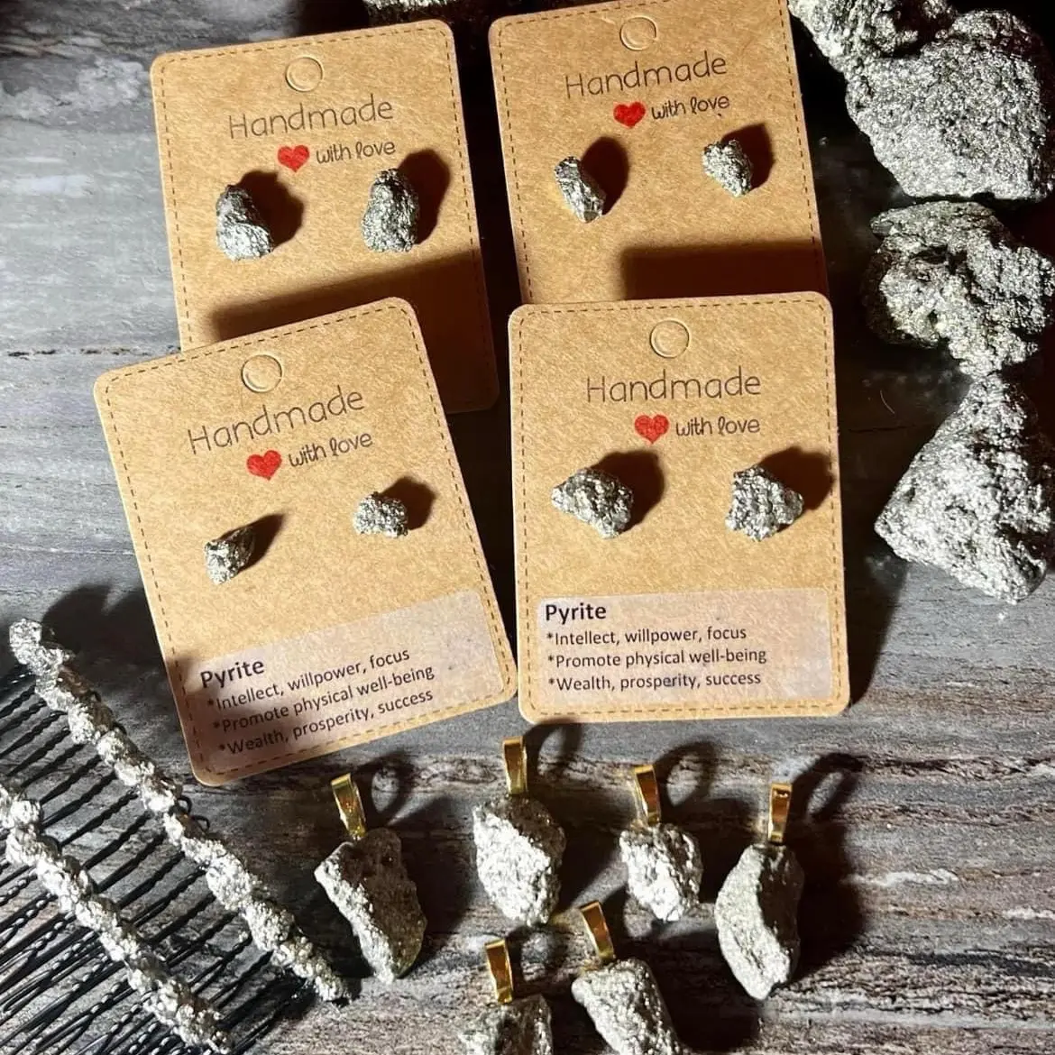 Pyrite Earrings hypoallergenic