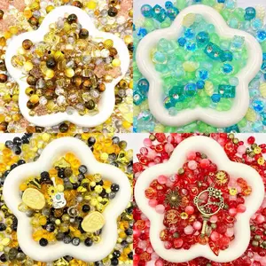 Jewelry Making Beads Mix for DIY Jewelry & Crafts – 8/10/12mm Glass, Resin & Metal Beads