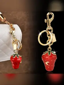 Strawberry Series Sweet Cool Bag Charm, Cute Cherry Car Keychain Ring, Realistic Tree Strawberry Accessory for Women, Keychain For Bags, Keychain Attachment
