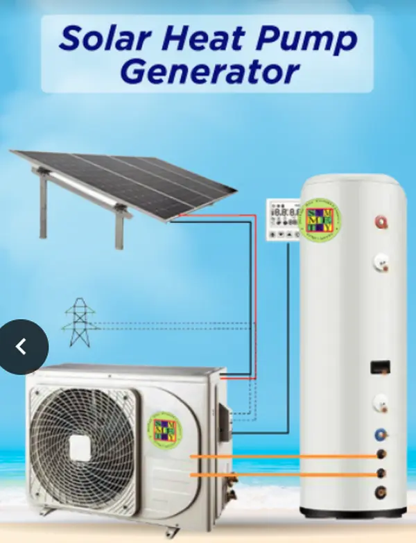SM-654 Solar Powered Air Source Tank Water Heater & Heat Pump- 54 Gallon Electric Storage Water boiler tank