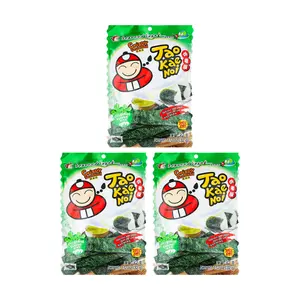 TAO KAE NOI Original Flavor Crispy Seaweed Snacks, 32g x 3 Pack - Authentic Thai Snack, Large Sheets, Ready to Eat, Value Pack
