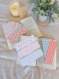 Strawberry Bookmarks Collection - Coquette & Gingham Designs, 2.25" x 7" Ultra Heavy Cardstock, Perfect for Book Lovers & Aesthetic Fans