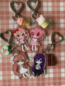 DOKI DOKI First Date Acrylic Keychains, literature club