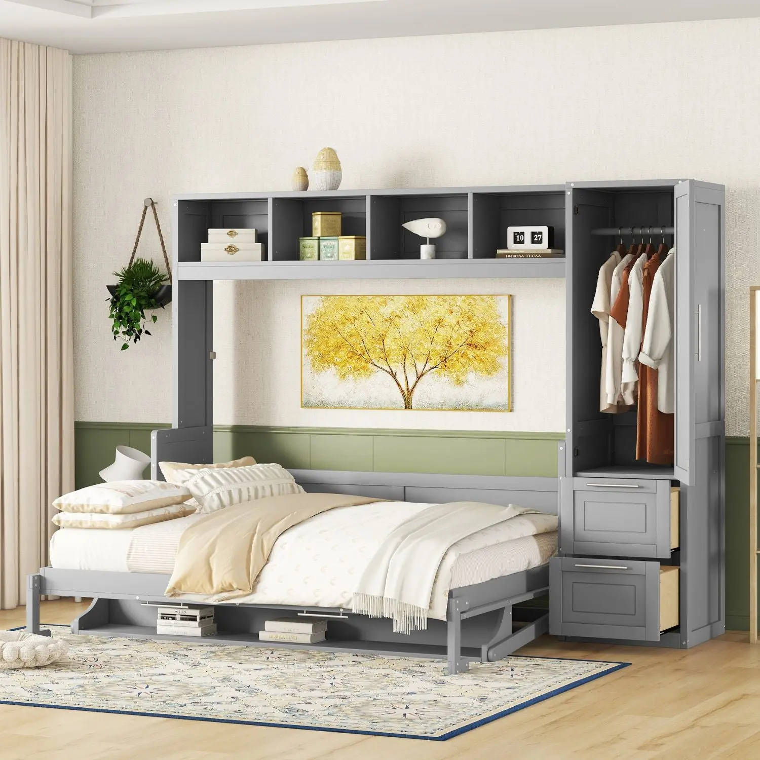 Murphy Bed With Desk and Wardrobe