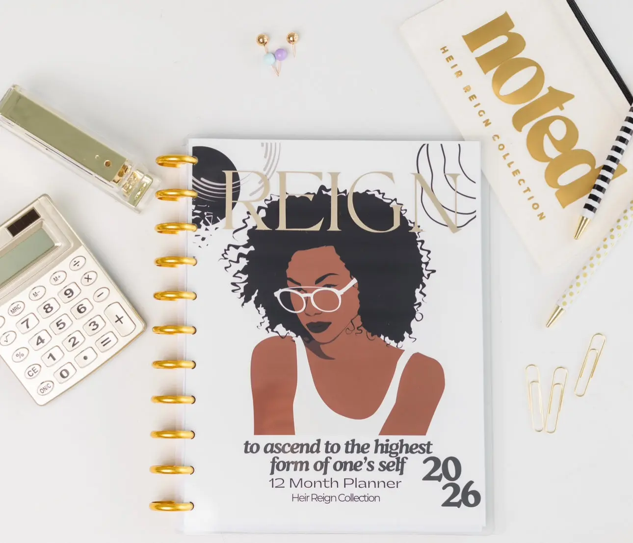 Reign Creative 12-Month Planner – Refillable Luxury Disc-Bound System