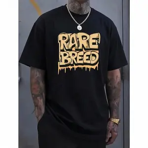 Men'sGraphic T-Shirt - Casual Cotton, Short Sleeve, Round Neck, All-Season Wear, Machine Washable, Breathable Clothing |   Bold Graphic Tee |