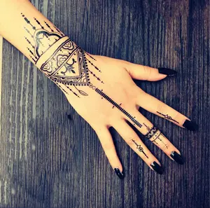 Henna Temporary Tattoos | Waterproof Boho Hand Designs | Lasts 5–10 Days