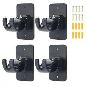 Self Adhesive Curtain Rod Holder, Universal Curtain Rod Mounting Bracket, Curtain Rod Fixing Clip Rack For Home Decor, Interior Decoration Accessories