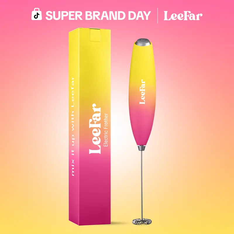 LeeFar Electric Milk Frother Hand Mixer for Smooth Frothing and Mixing