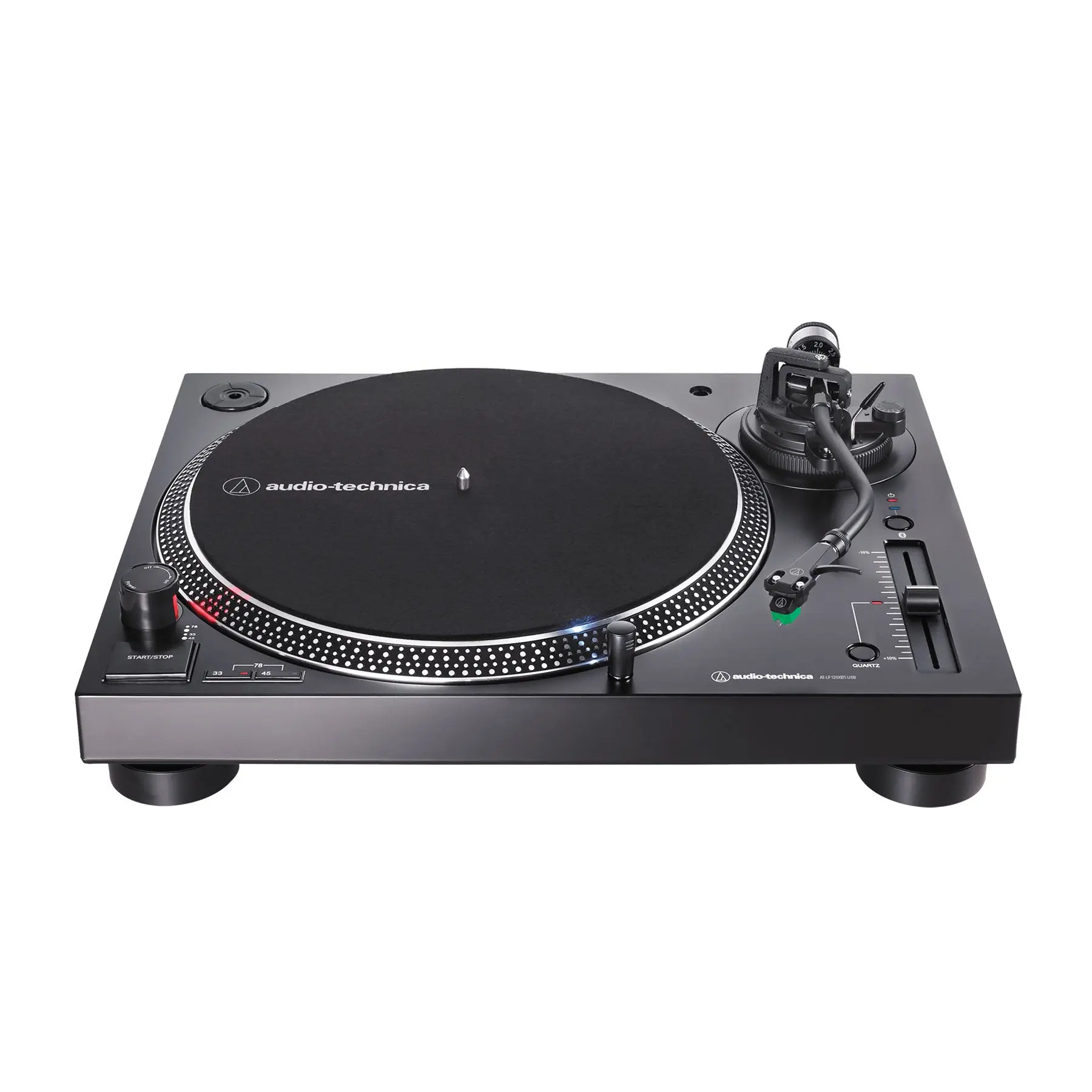 Audio-Technica AT-LP120XBT-USB-BK Digital Direct Drive Turntable, Wireless Bluetooth Connectivity, Plastic & Metal Construction, Adjustable Features, Stereo
