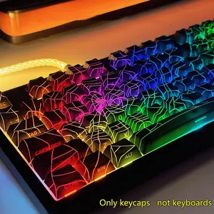 Spider Web Design Keycap, 1 Set Keyboard Keycap for 6.25U Space 61 68 75 87 98 100 104 108, Keyboard Accessories