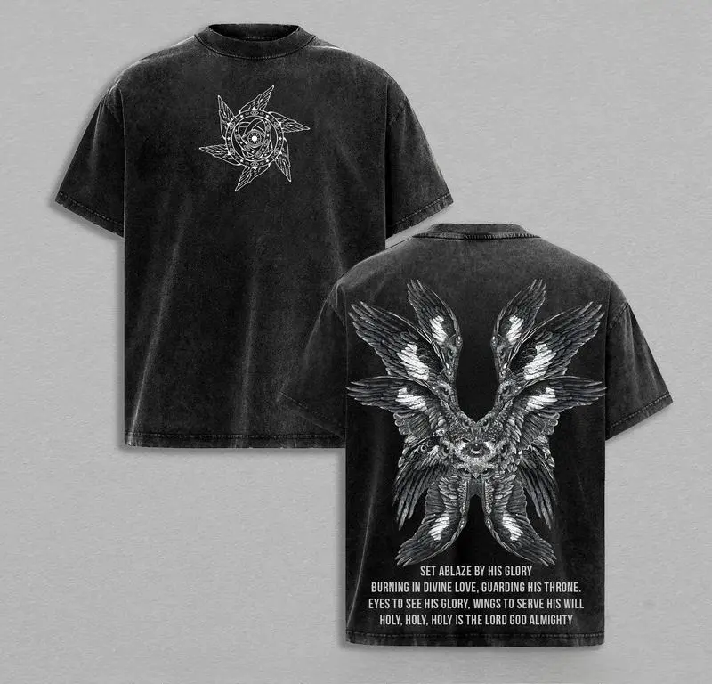 Grunge Menswear T-Shirt with a Funny Graphic, Loose-Fit Vintage Pigment Wash, Round Neck Short-Sleeve Top for Festive Sport & Party, Grunge Style Men's Short-Sleeve T-Shirts, Pigment Dye Men's Short-Sleeve T-Shirts