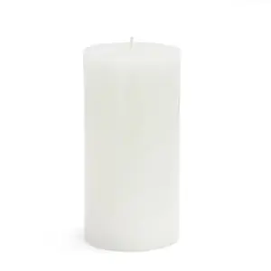212 MAIN Traditional 3x6 in. Hand-Poured Smoke-Free Citronella Pillar Candle, White, 55-Hour Burn Time, Highly Scented Ambiance Candle for Home Decor & Freshening, Highly Scented Candles, Ambiance Candles