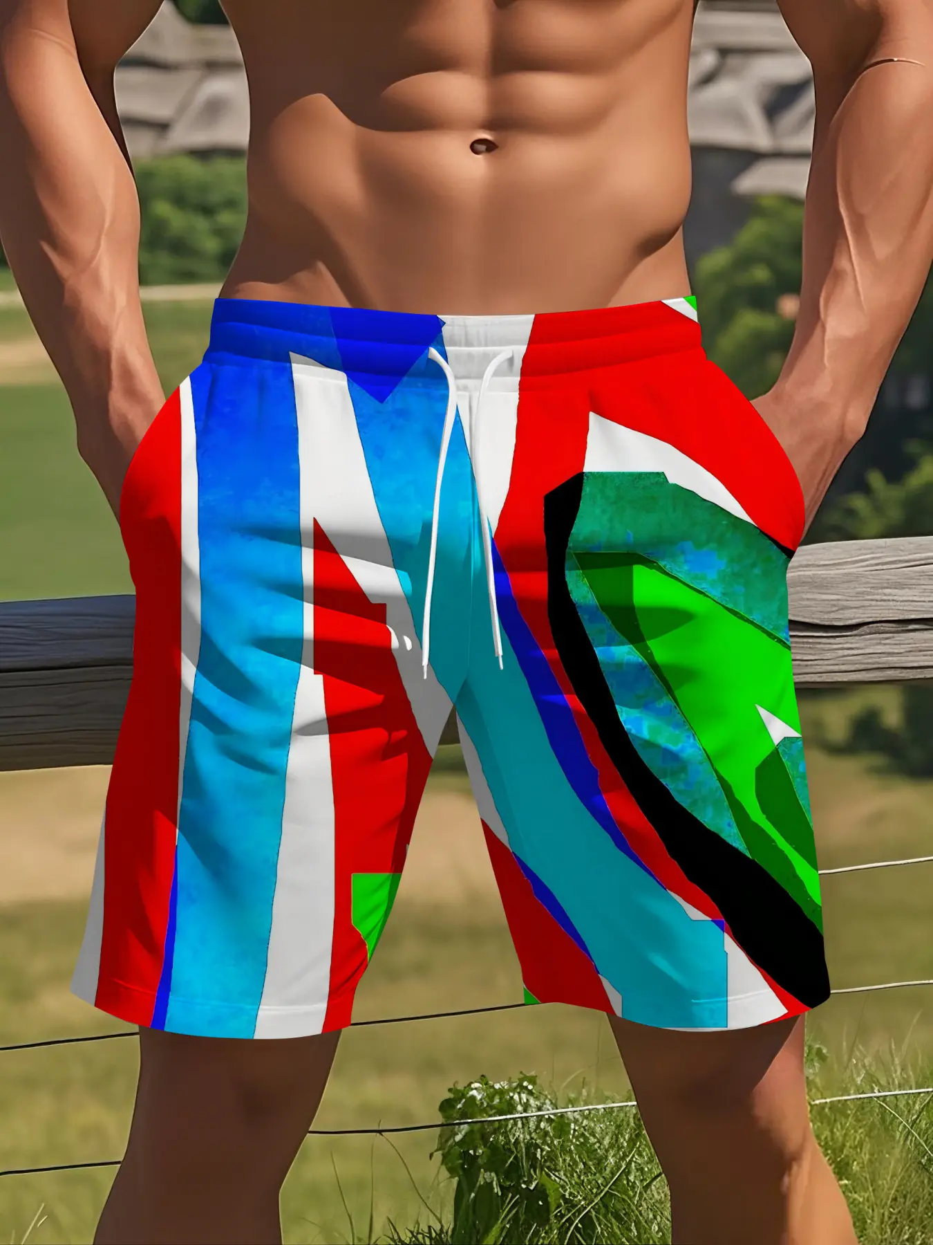 Regular Fit, Full-Body Tie-Dye Pattern, Lightweight & Comfortable for Beach & Pool, Stylish Men's Swim Trunks, Swimsuit for Men, Dissolvable Swimming Shorts, Mens Swim Shorts with Mesh Liner,
