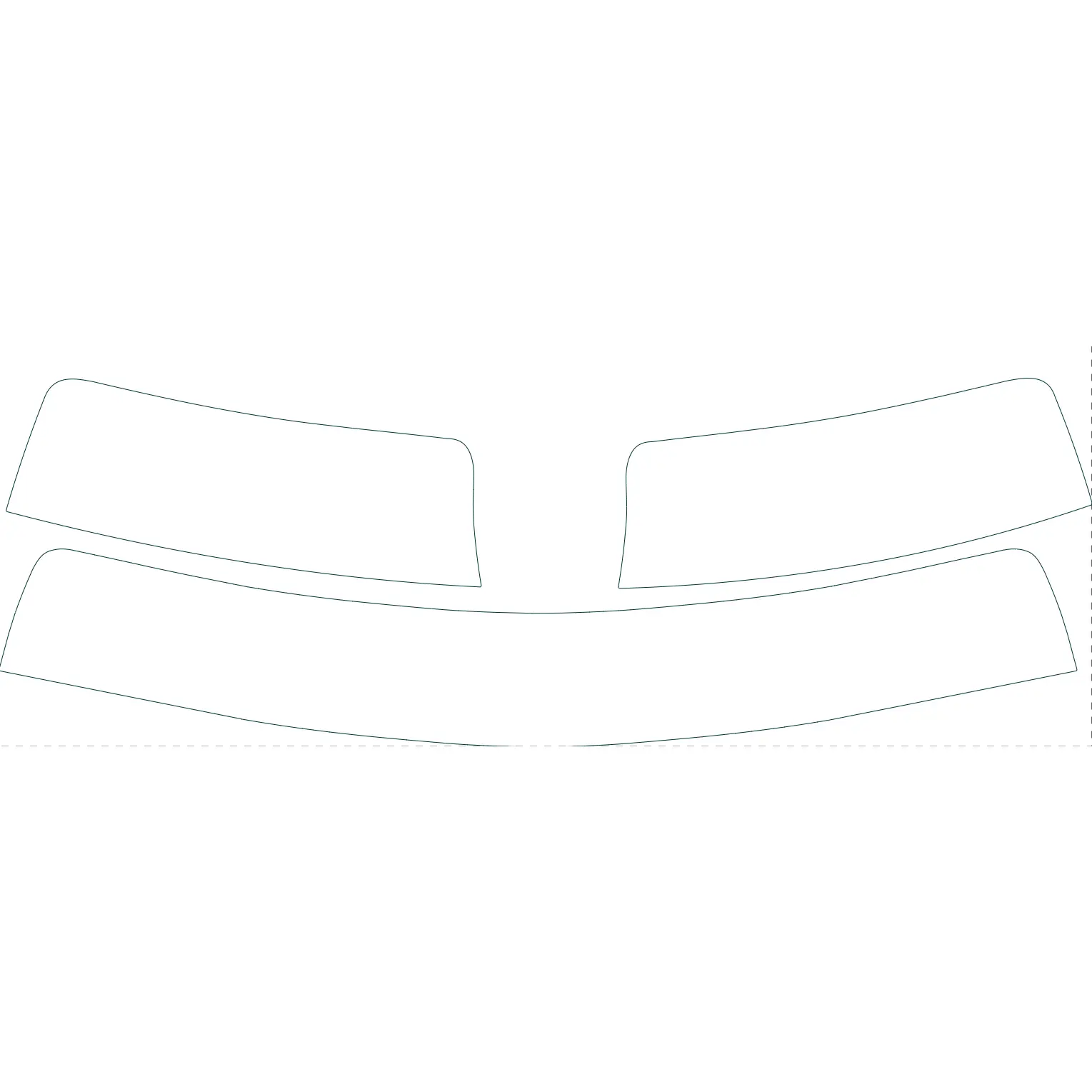 2 Front Windows + Glare Strip (2 options included